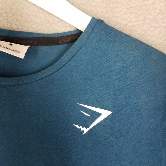 Gymshark T-Shirt Adult Medium Blue Gym Workout Active Casual Crewneck Basic - Picture 3 of 8